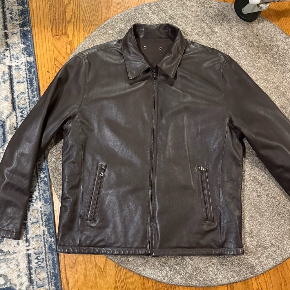 Kenneth Cole reversible leather jacket.